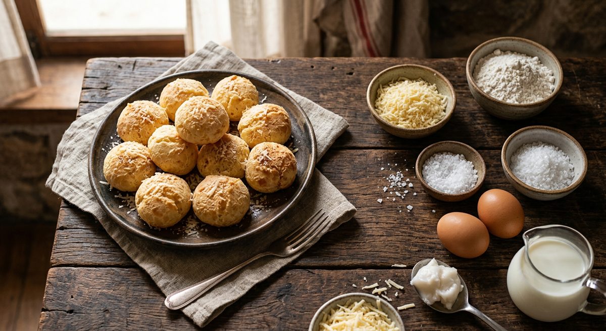 Chipás con queso recién horneados